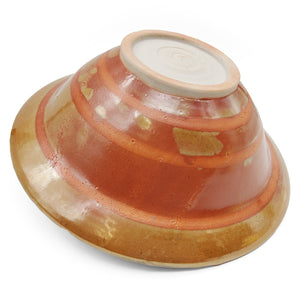 Orange Crescents Wide Serving Bowl