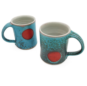 Red Dot Blue Mug