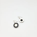 Black and White Circle Earrings