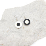 Black and White Circle Earrings