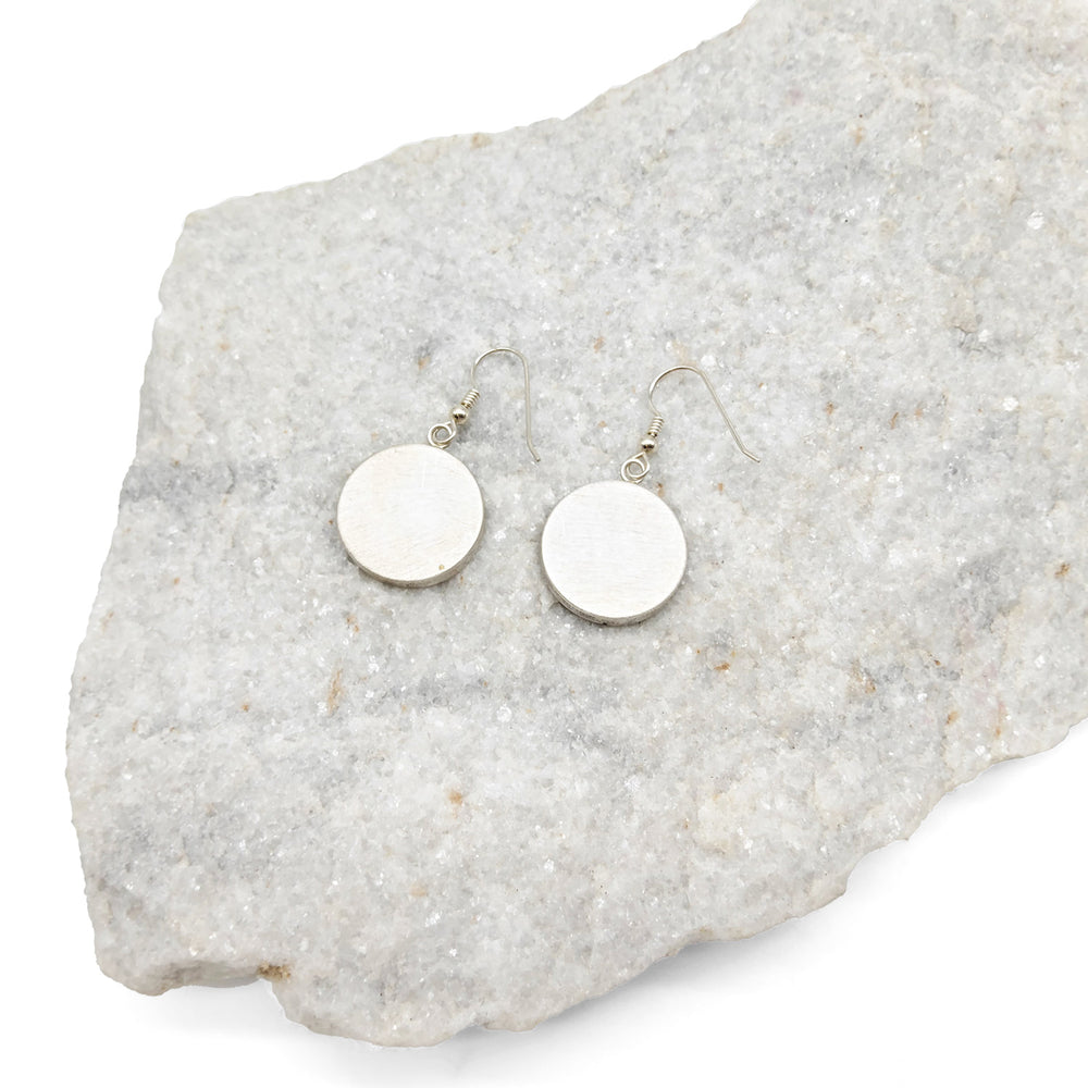 Black and White Circle Earrings