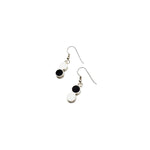 Black And White Double Circle Earrings