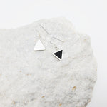 Black And White Triangle Earrings