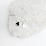 Black And White Triangle Earrings