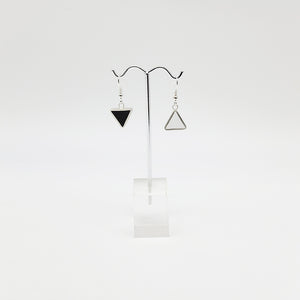 Black And White Triangle Earrings