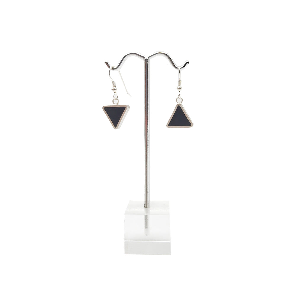 Black Triangle Earrings