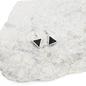 Black Triangle Earrings