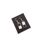 Black And White Stacked Squares Earrings