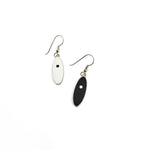 Black And White Oval Earrings