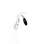 Black And White Oval Earrings