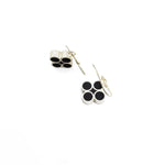 Black In Silver Earrings