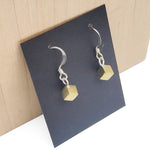 Gold Cube Earrings