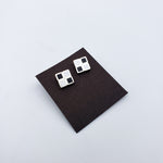 Black And White Square Studs