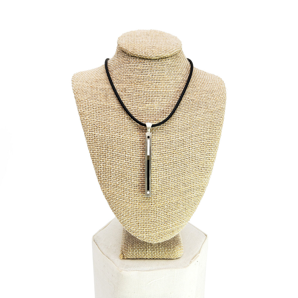 Black and White Bar Necklace