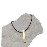 Brass Bar Dotted Necklace