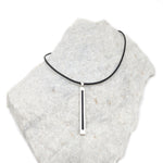 Black and Silver Bar Necklace