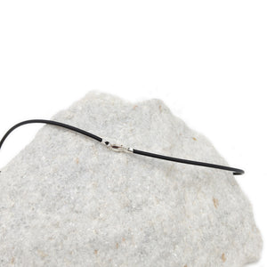 Black and Silver Bar Necklace