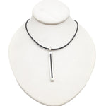 Black and Silver Bar Necklace