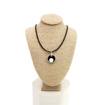 Black White and Brass Circle Necklace