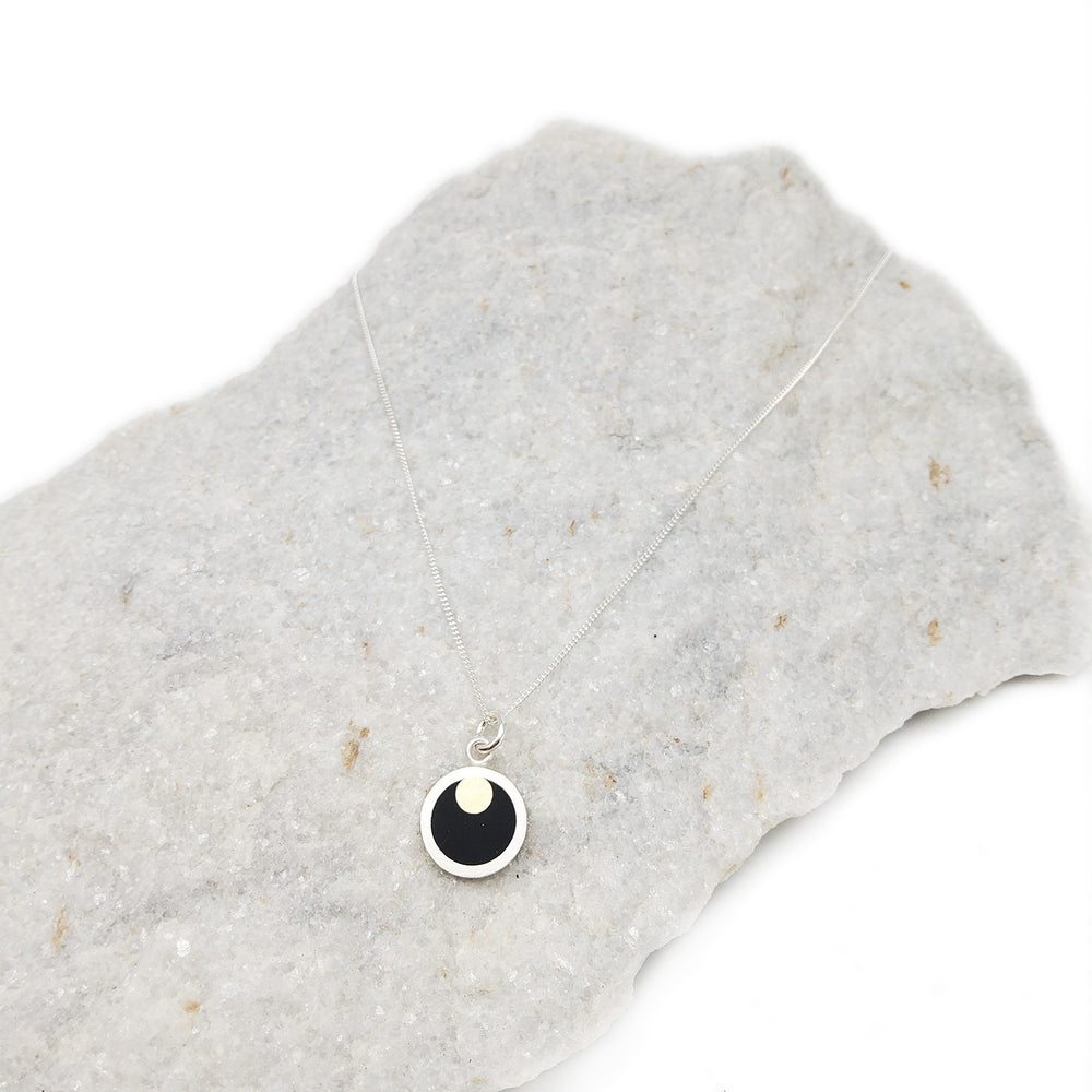 Black and Gold Dot Necklace