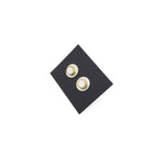 White and Brass Stacked Disc Post