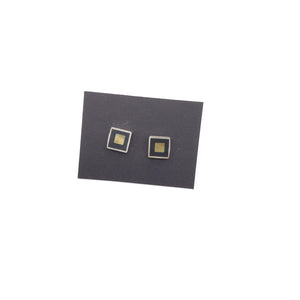 Brass & Black Square Post