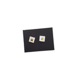 Brass & White Square Post