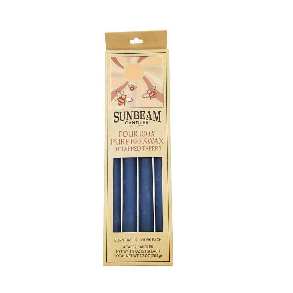 Sunbeam Candles 10" IndigoTapers, Case of 4