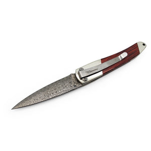 Turquoise Handle Damascus Folding Knife