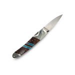 4" Linerlock Turquoise and Wood