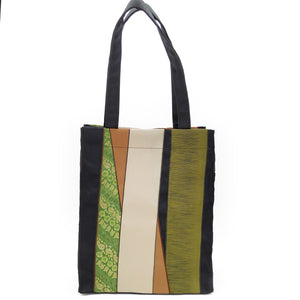 Earth Toned Patchwork Medium Tote Bag