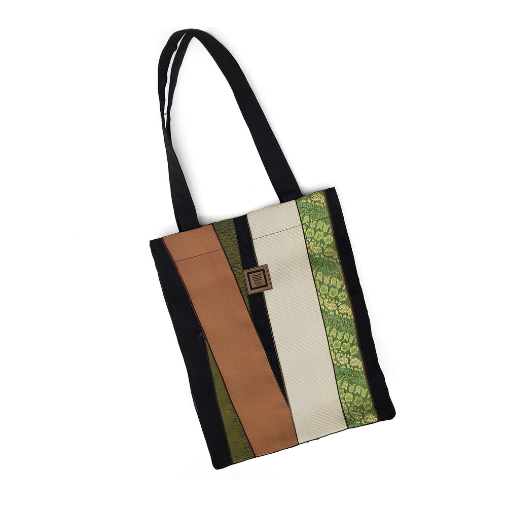 Earth Toned Patchwork Medium Tote Bag