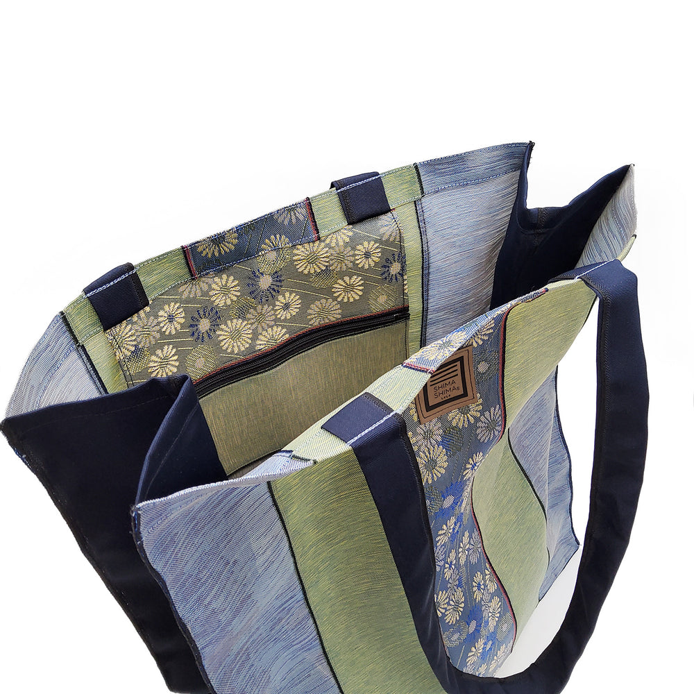 Green and Blue Large Tote Bag