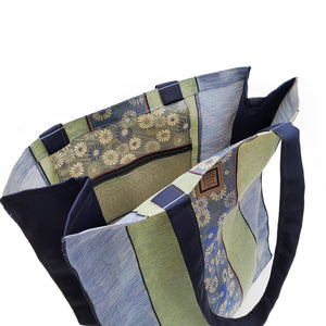 Green and Blue Large Tote Bag