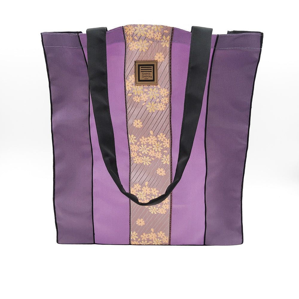 Purple and Orange Large Tote Bag