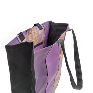Purple and Orange Large Tote Bag