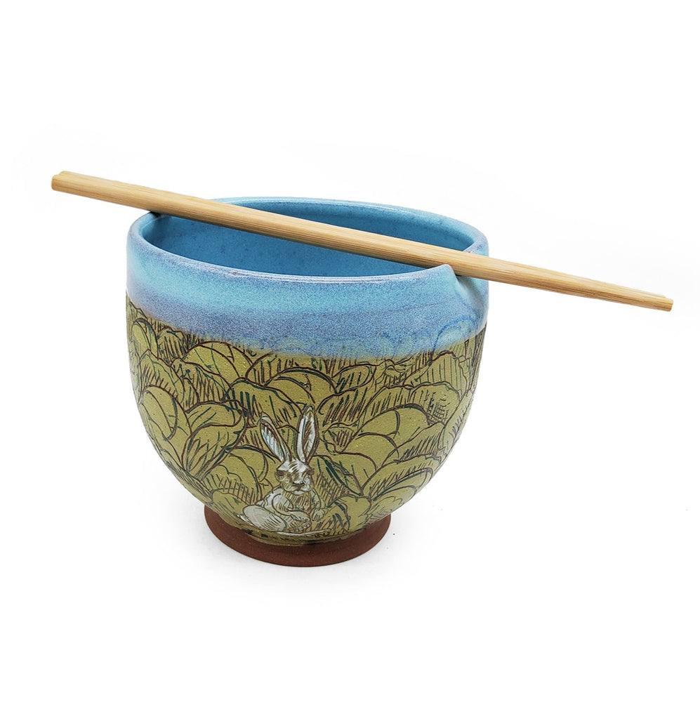 Large Illustrative Rabbit Bowl