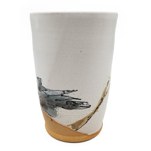 Painted Crow Vase