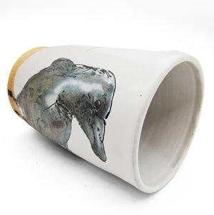 Painted Crow Vase