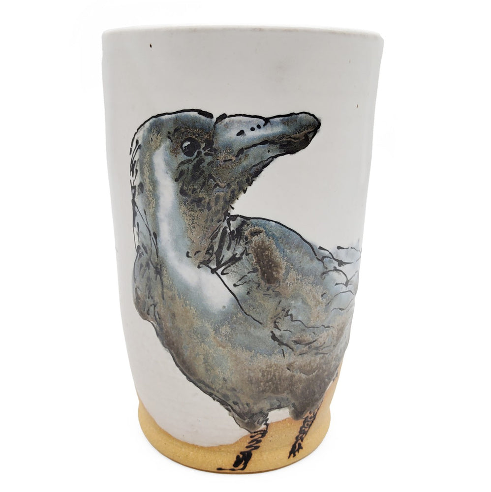 Painted Crow Vase