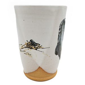Painted Crow Vase
