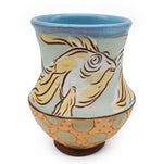 Small Sgraffito Fish Vase