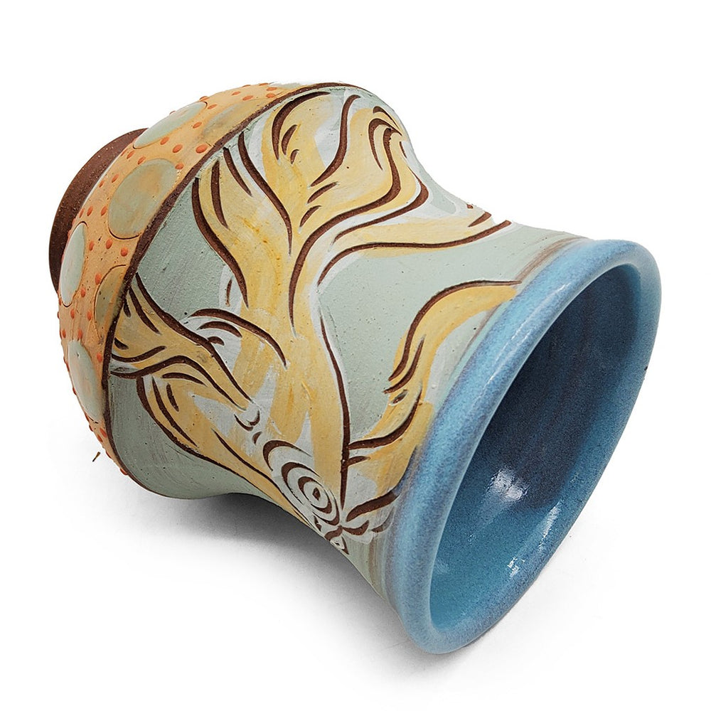Small Sgraffito Fish Vase