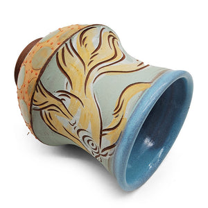 Small Sgraffito Fish Vase