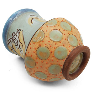 Small Sgraffito Fish Vase