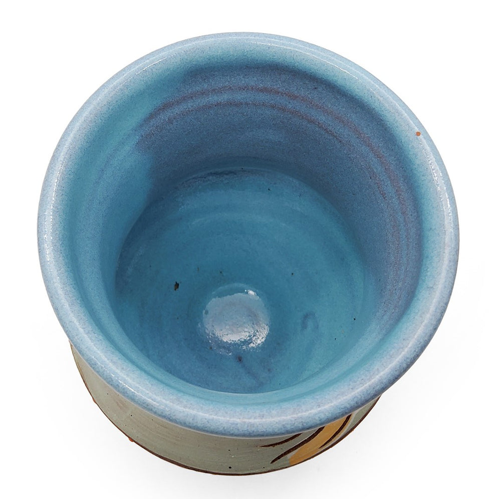 Small Sgraffito Fish Vase