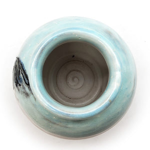 Great Blue Heron Painted Vase