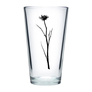 Botanical Pint Glass Black