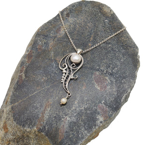 Pearl and Silver Filigree Necklace