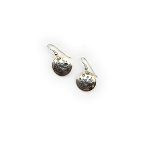 Tooled Disc Earrings